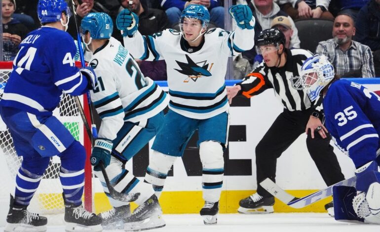 Sharks top Maple Leafs 3-2 in overtime