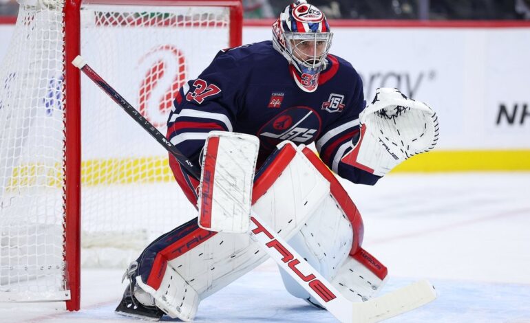 Connor Hellebuyck returns to practice for Winnipeg Jets