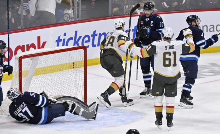 Losing streak reaches ten games as Winnipeg Jets fall in OT to Vegas 4-3